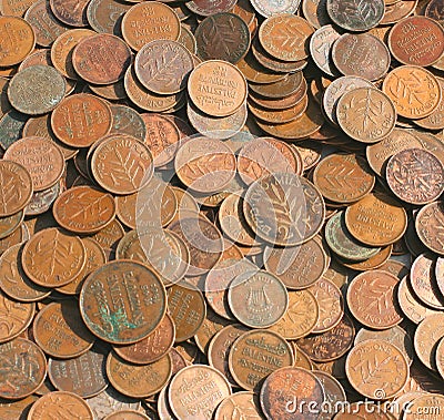 Coins of Palestine Stock Photo