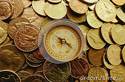 Coins placer Stock Photo