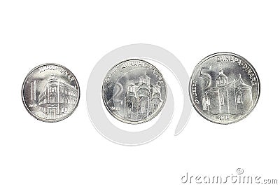 Coins from Serbia Stock Photo