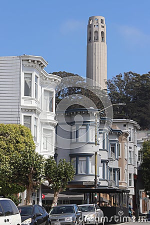 Coit Tower - San Francisco Editorial Stock Photo