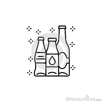 Coke bottle drink lemonade water icon. Simple line, outline vector of grocery icons for ui and ux, website or mobile application Stock Photo