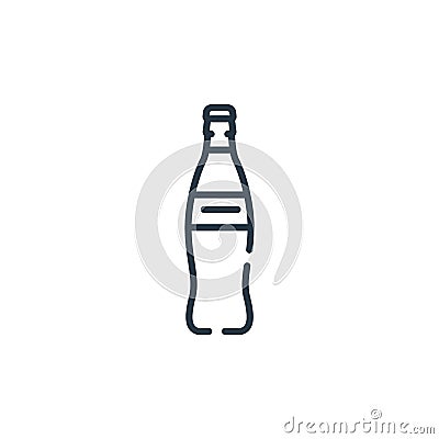 coke icon vector from fast food concept. Thin line illustration of coke editable stroke. coke linear sign for use on web and Vector Illustration