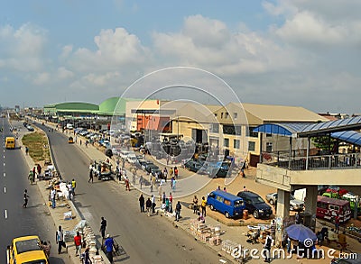 Coker Road in Lagos Nigeria Editorial Stock Photo