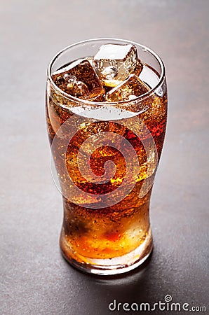 Cola with ice Stock Photo