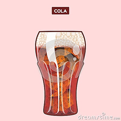 iced Cola Vector Illustration