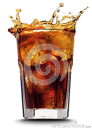 Cola splash Stock Photo