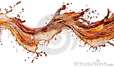 Cola splash isolated Stock Photo