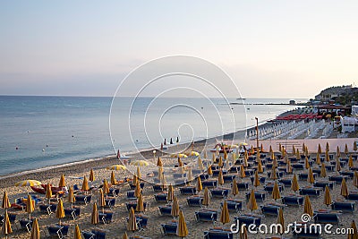 Colabria Strand Italien Stock Photo