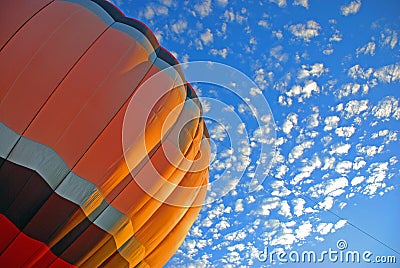 Cold Air Clouds and a Hot Air Balloon! Stock Photo