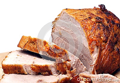 Cold baked pork Stock Photo