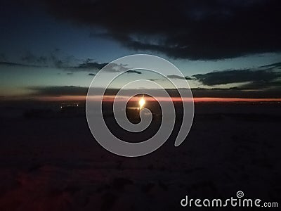 Cold and beautiful sun music dancing wind Stock Photo