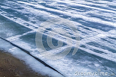 Cold blue melting ice Stock Photo