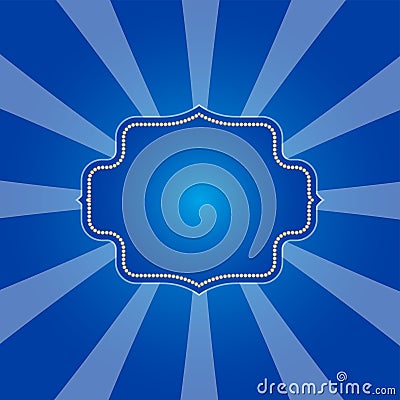 Cold blue rays background in retro design Vector Illustration