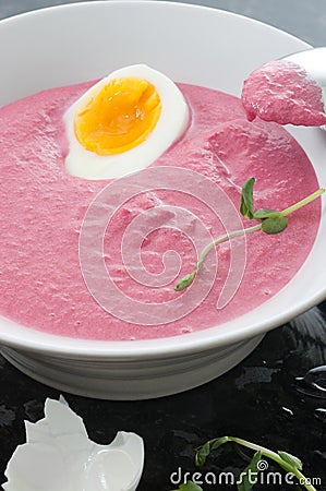 Cold Borscht Stock Photo