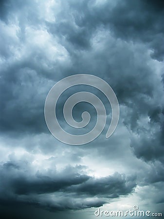 Cold clouds in the night sky Stock Photo