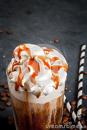 Cold coffee drink frappe frappuccino Stock Photo