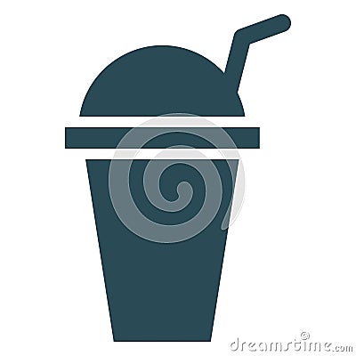 Cold coffee, Isolated Vector Icon which can easily modify or edit Vector Illustration