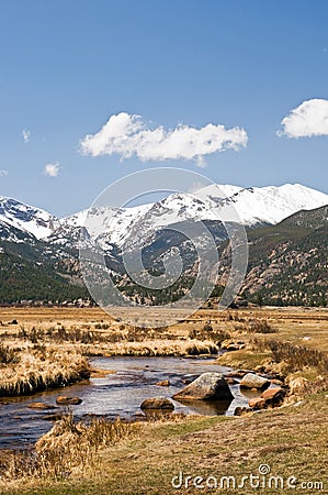 Cold Colorado mountain stream Stock Photo