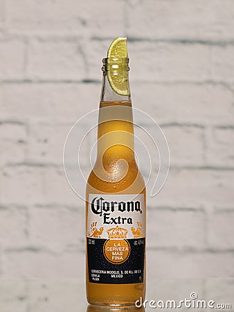 Cold corona beer Editorial Stock Photo