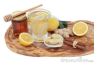 Cold and Flu Cure Ingredients Stock Photo