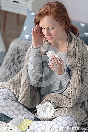 Cold and flu season Stock Photo