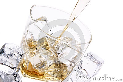 Cold glass of alcohol Stock Photo