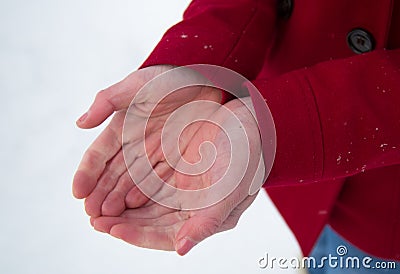 Cold hands Stock Photo