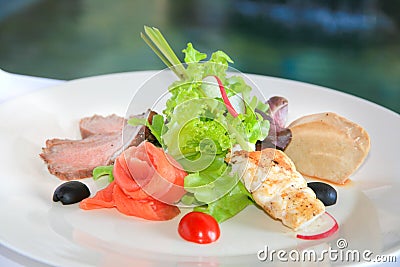 Cold Hors D 'Oeuvre Platter Stock Photo