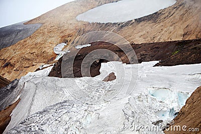 Cold Icelandic Landscape - Laugavegur, Iceland Stock Photo