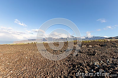 Cold lava field Stock Photo