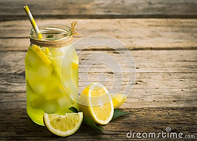 Cold lemonade Stock Photo