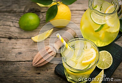 Cold lemonade Stock Photo