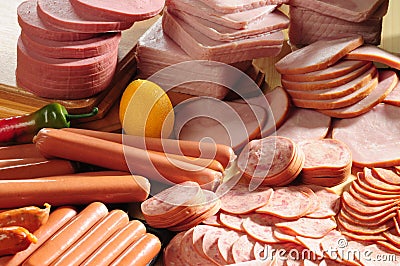 Cold meat Stock Photo