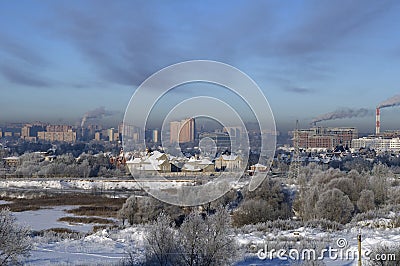 Cold Moscow winter Stock Photo