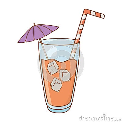 Cold alcohol drink Vector Illustration