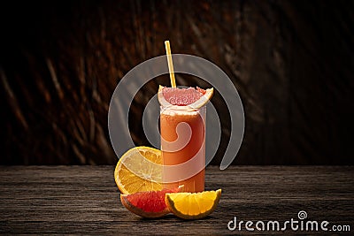 Cold and refreshing citrus juice Stock Photo