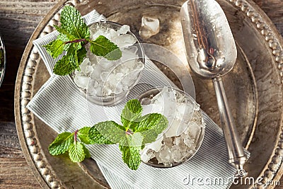 Cold Refreshing Classic Mint Julep Stock Photo