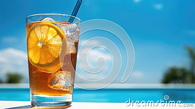 cold refreshing soda drink summer Cartoon Illustration