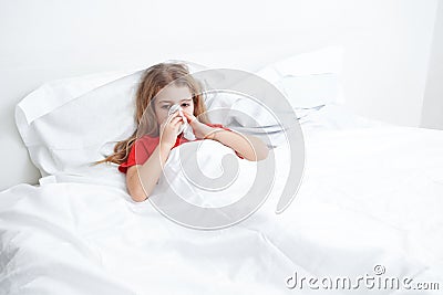 Cold sick child Stock Photo