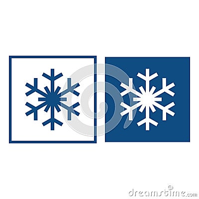 Cold snowflake icons Vector Illustration