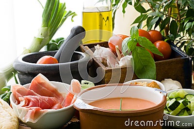 Cold soup Stock Photo