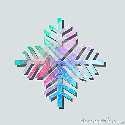 . Cold symbol, Snowflake line icon, sign, linear colorful pictogram isolated on white. logo illustration Cartoon Illustration