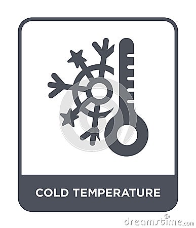 cold temperature icon in trendy design style. cold temperature icon isolated on white background. cold temperature vector icon Vector Illustration