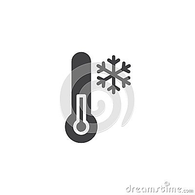 Cold Temperature vector icon Vector Illustration