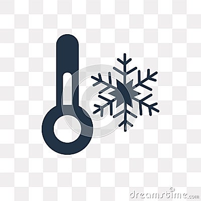 Cold Temperature vector icon isolated on transparent background, Cold Temperature transparency concept can be used web and mobile Vector Illustration