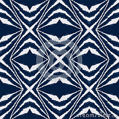 Cold Tie Dye Repeat Vector Seamless Pattern. Vector Illustration