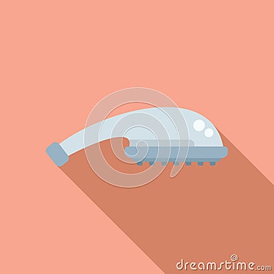 Cold water head icon flat vector. Shower head Stock Photo