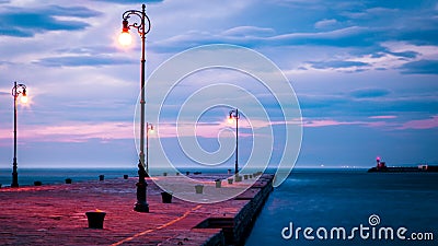 Windy day in the city of Trieste Stock Photo