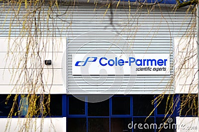 Cole-Parmer company logo in Opal Business Park in Stone, Staffordshire Editorial Stock Photo