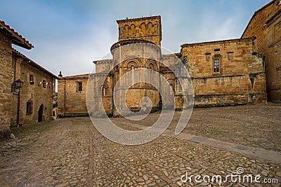 Colegiata Santillana del Mar Cantabria - Spain. Romanesque art of the twelfth century. Stock Photo